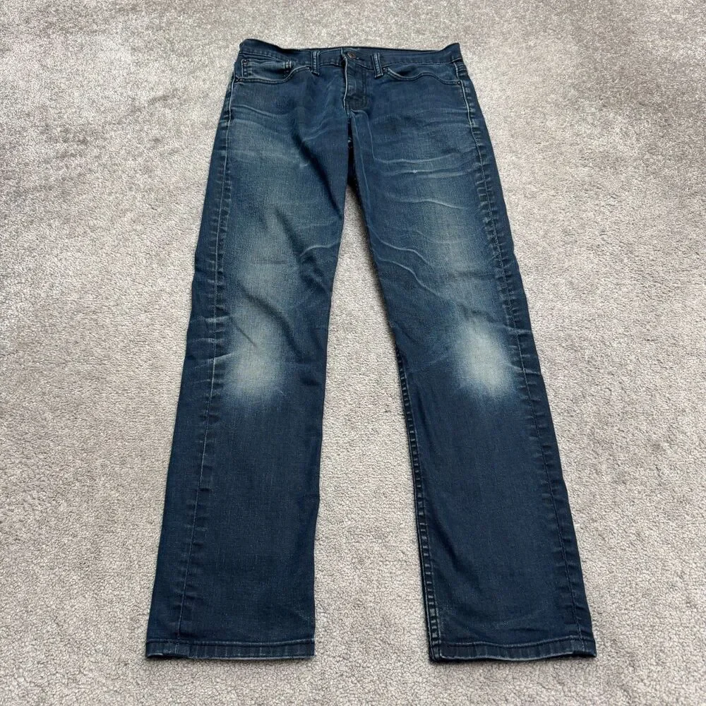 Levi's 511 Straight Leg Slim Fit Denim Jeans Mens 31x32 Dark Wash Cotton Casual
